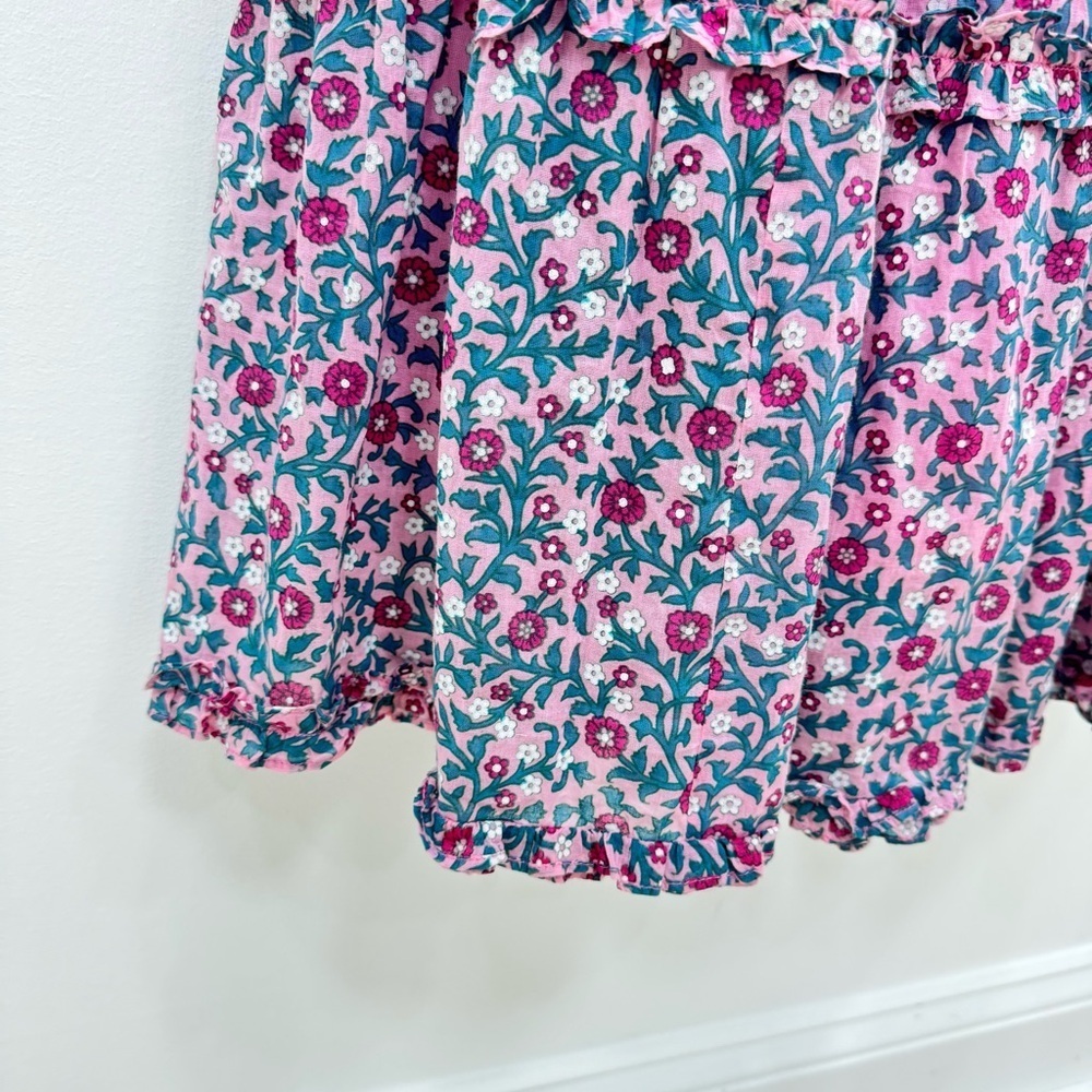 Tuckernuck Banjanan Smocked Tiered Ruffle Isha Wild Scattered Dress Block Print - Picture 7 of 11